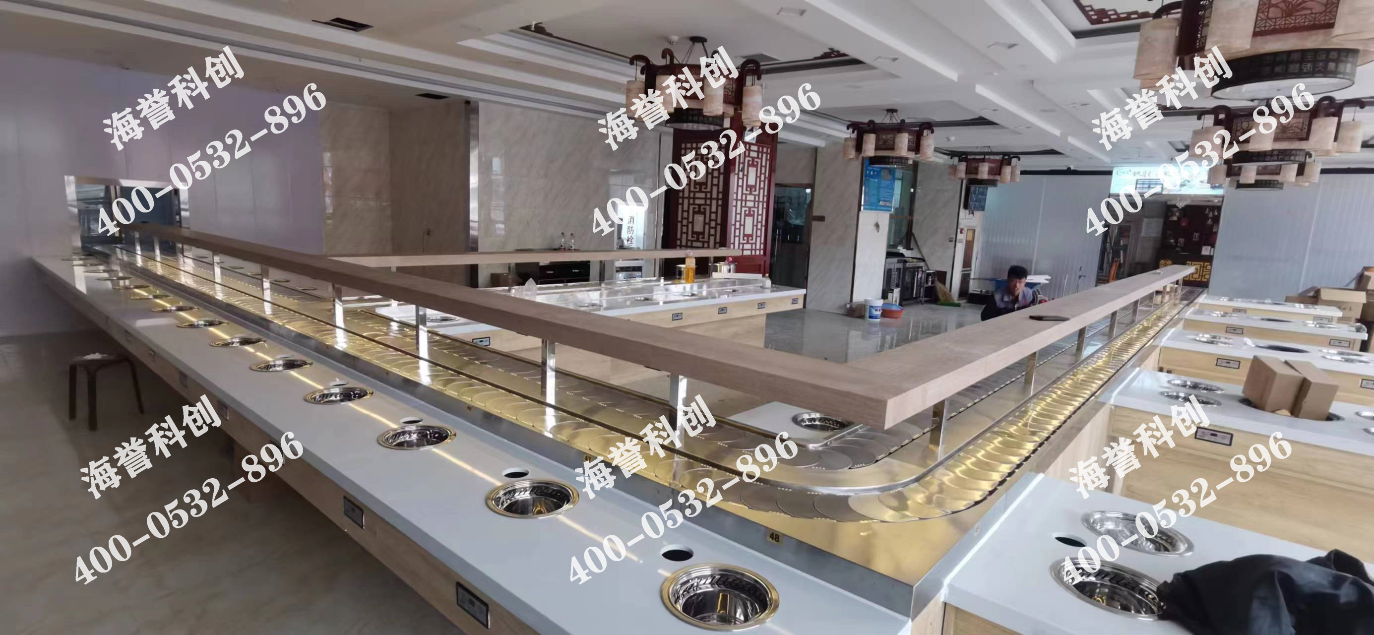 海譽科創(chuàng)寧夏石嘴山單涮無煙小火鍋設備安裝完成