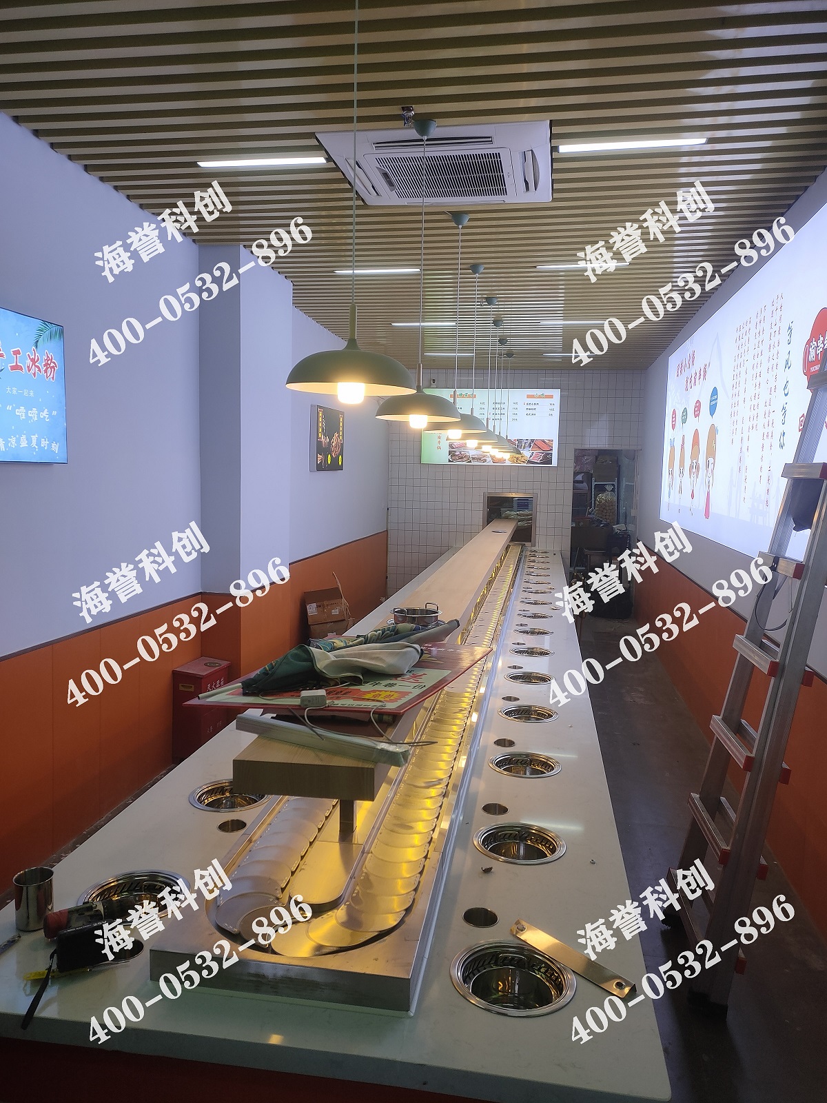 海譽科創(chuàng)上海單涮無煙小火鍋設備安裝完成