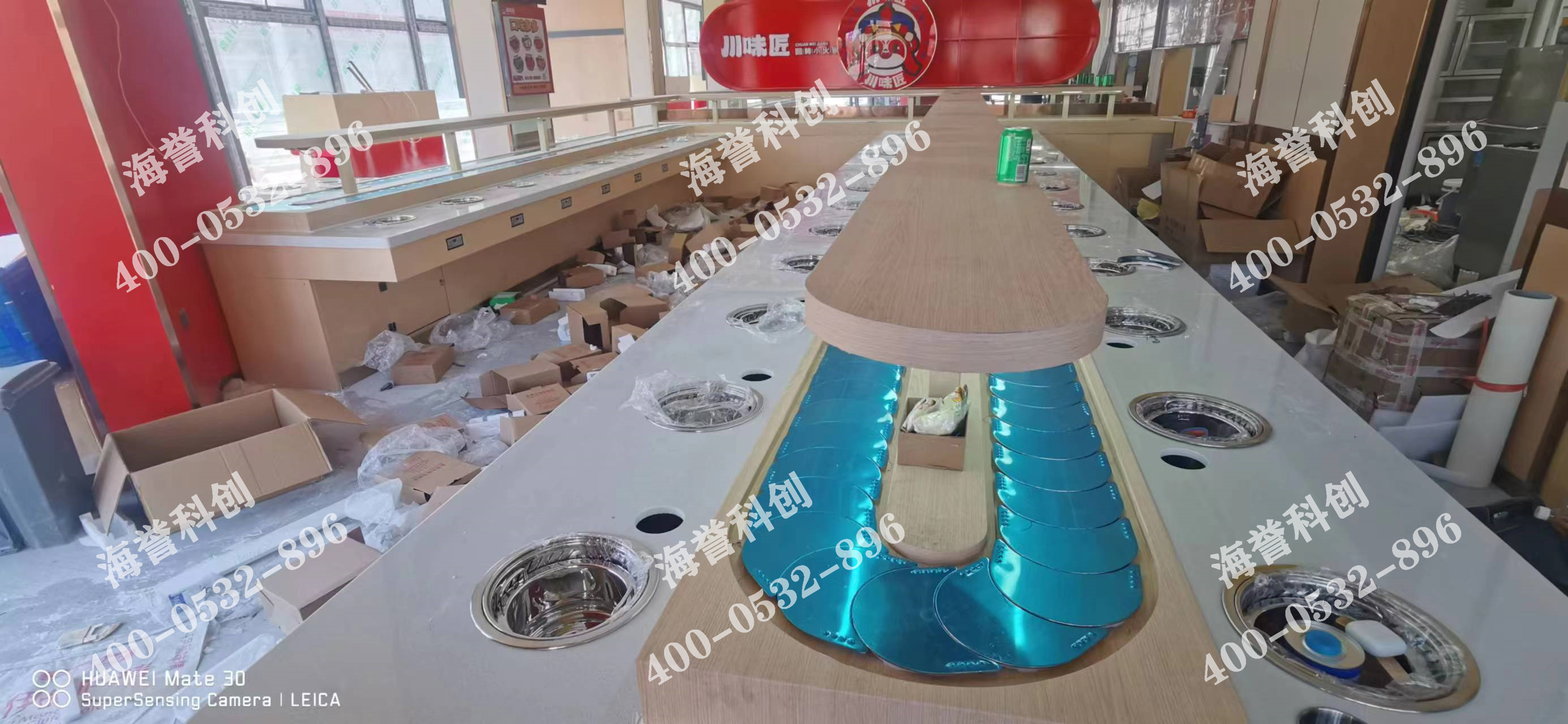 海譽科創(chuàng)河南平頂山單涮無煙小火鍋設備安裝完成