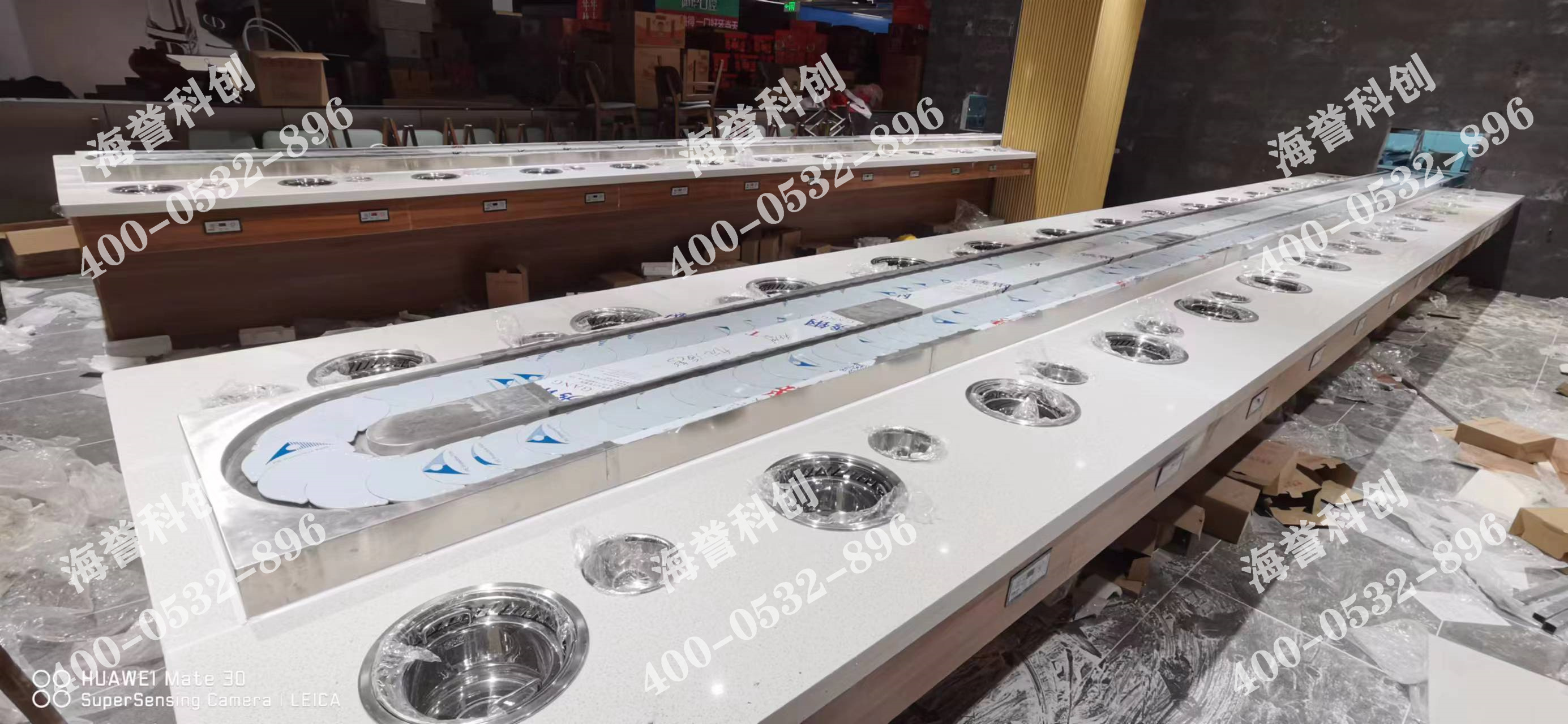 海譽科創(chuàng)河南鄭州單涮無煙小火鍋設備安裝完成