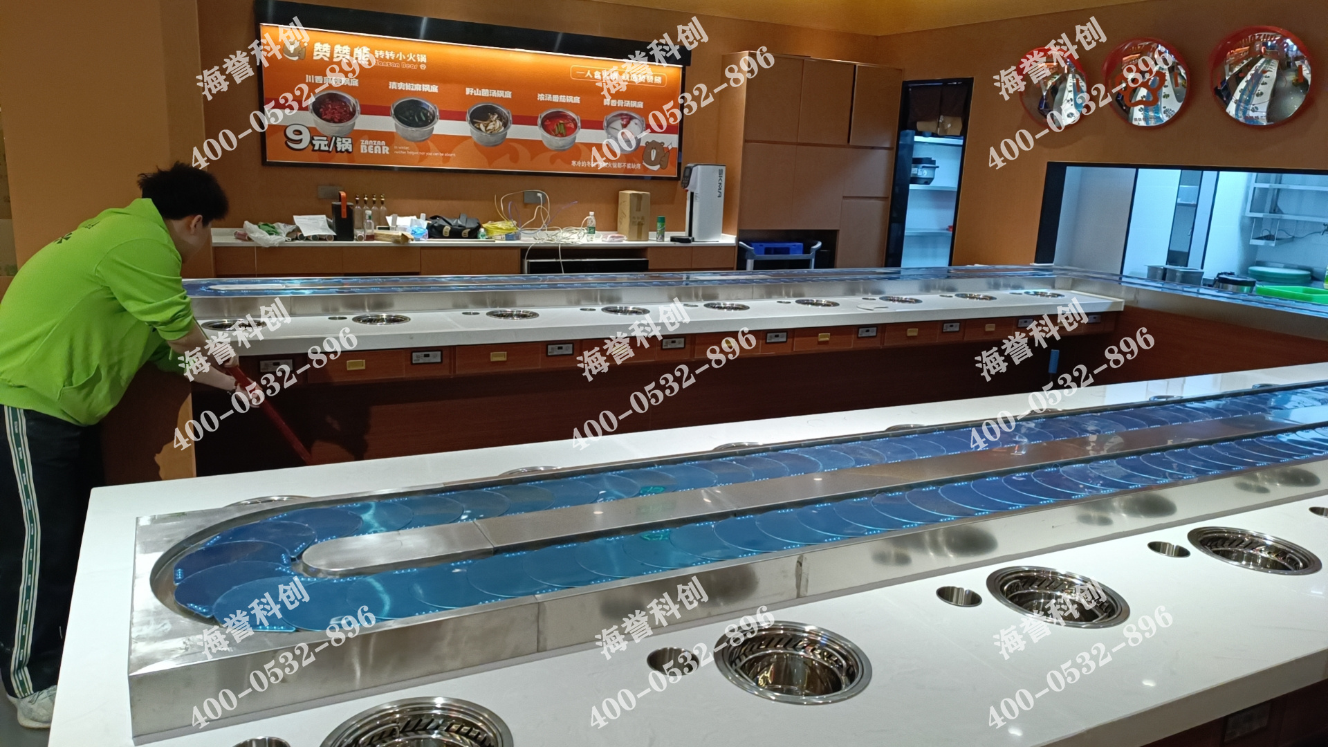 海譽科創(chuàng)湖北武漢單涮無煙小火鍋設備安裝完成