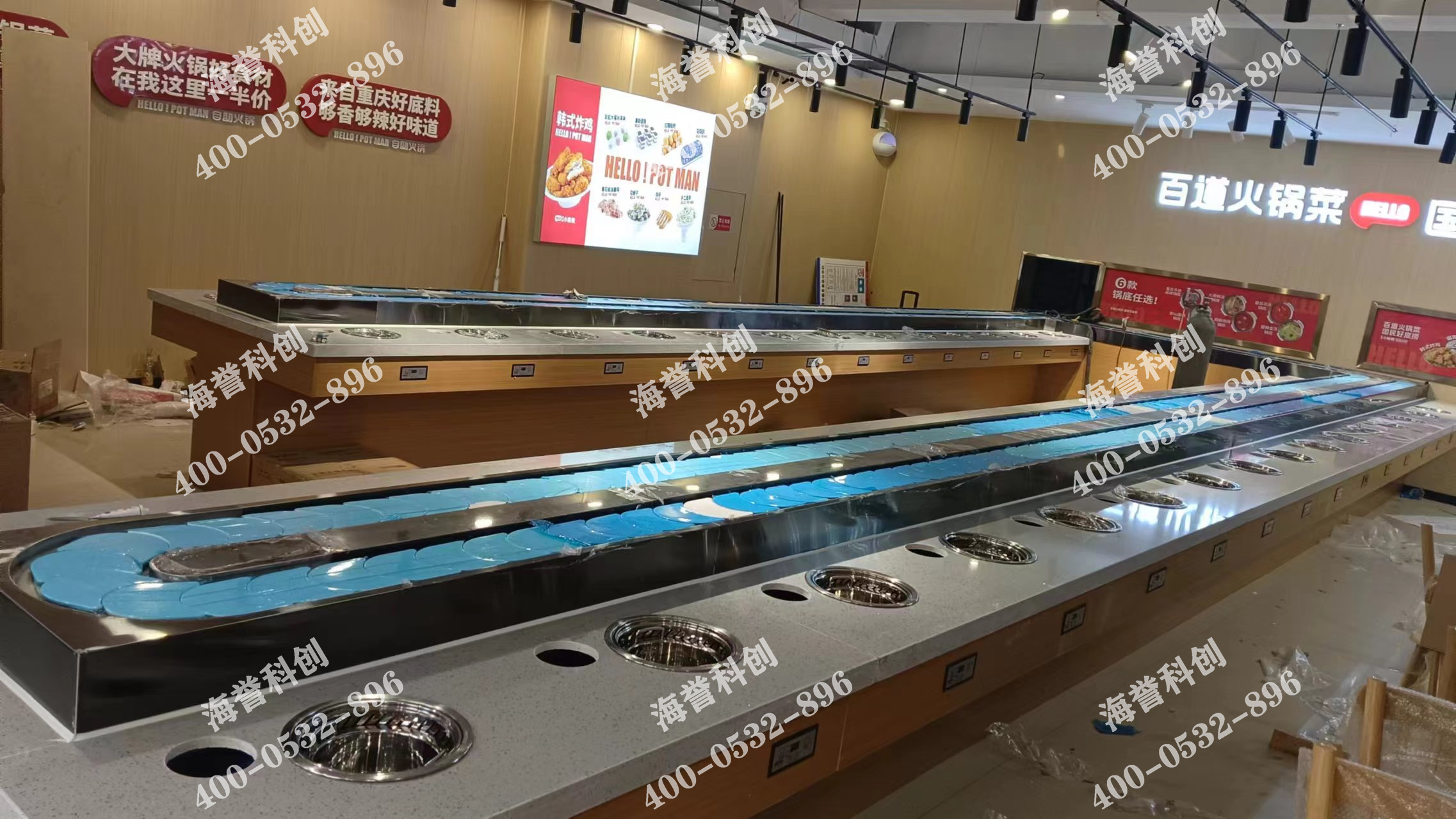 海譽科創(chuàng)河南濮陽單涮無煙小火鍋設備安裝完成