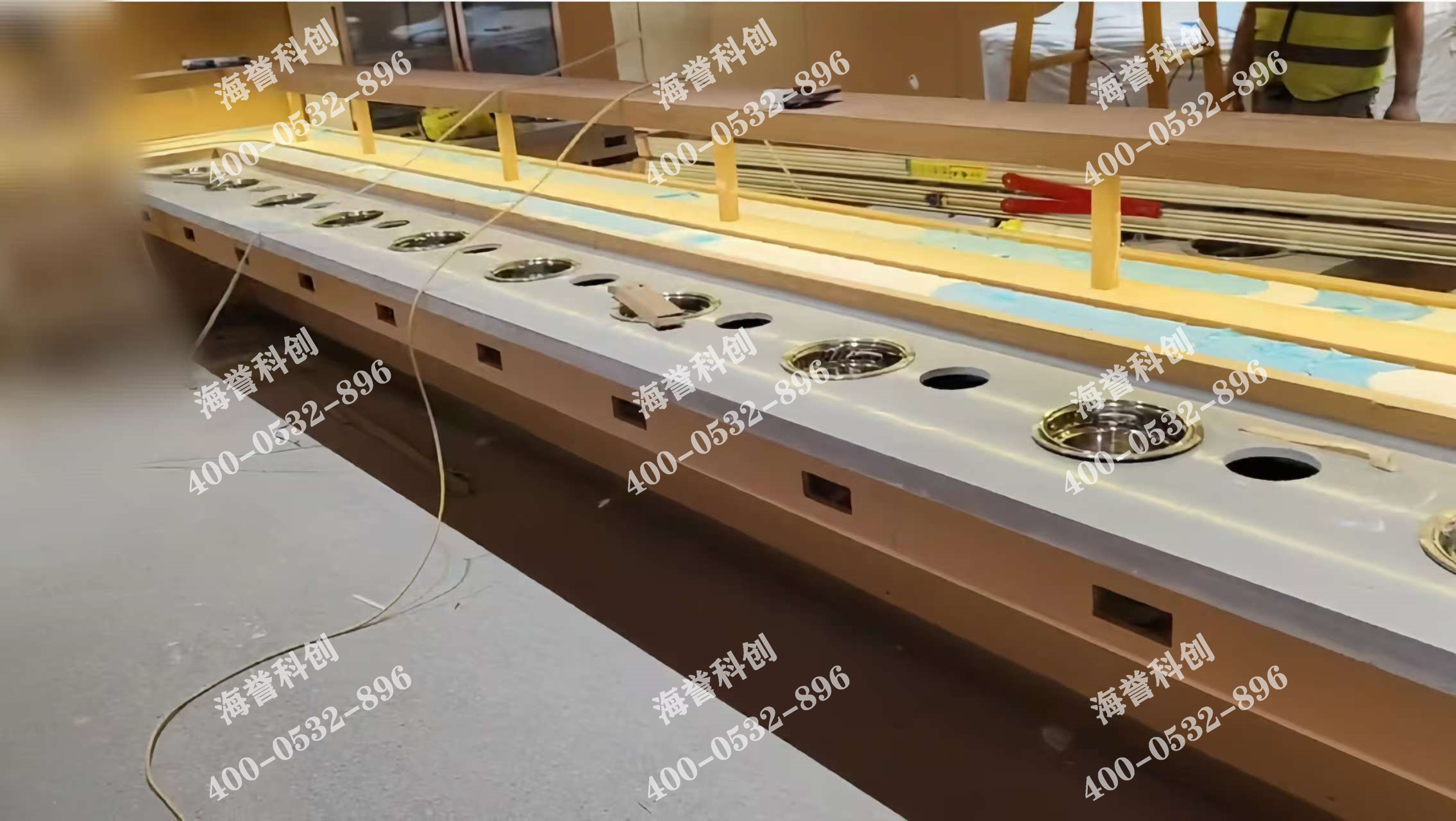 海譽(yù)科創(chuàng)合作伙伴單涮無(wú)煙小火鍋設(shè)備安裝完成