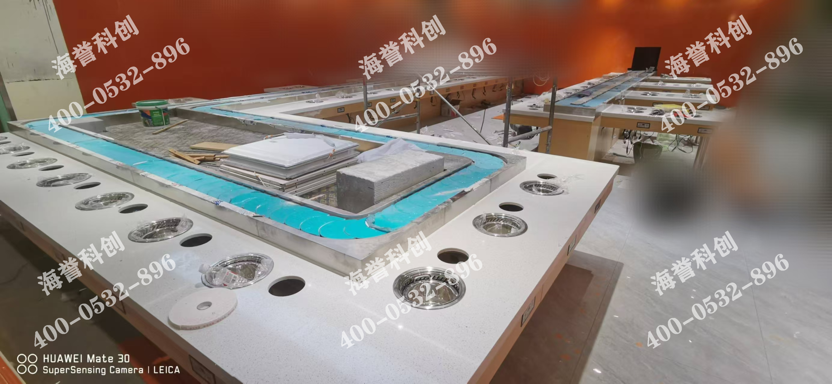 海譽科創(chuàng)河南單涮無煙小火鍋設(shè)備安裝完成