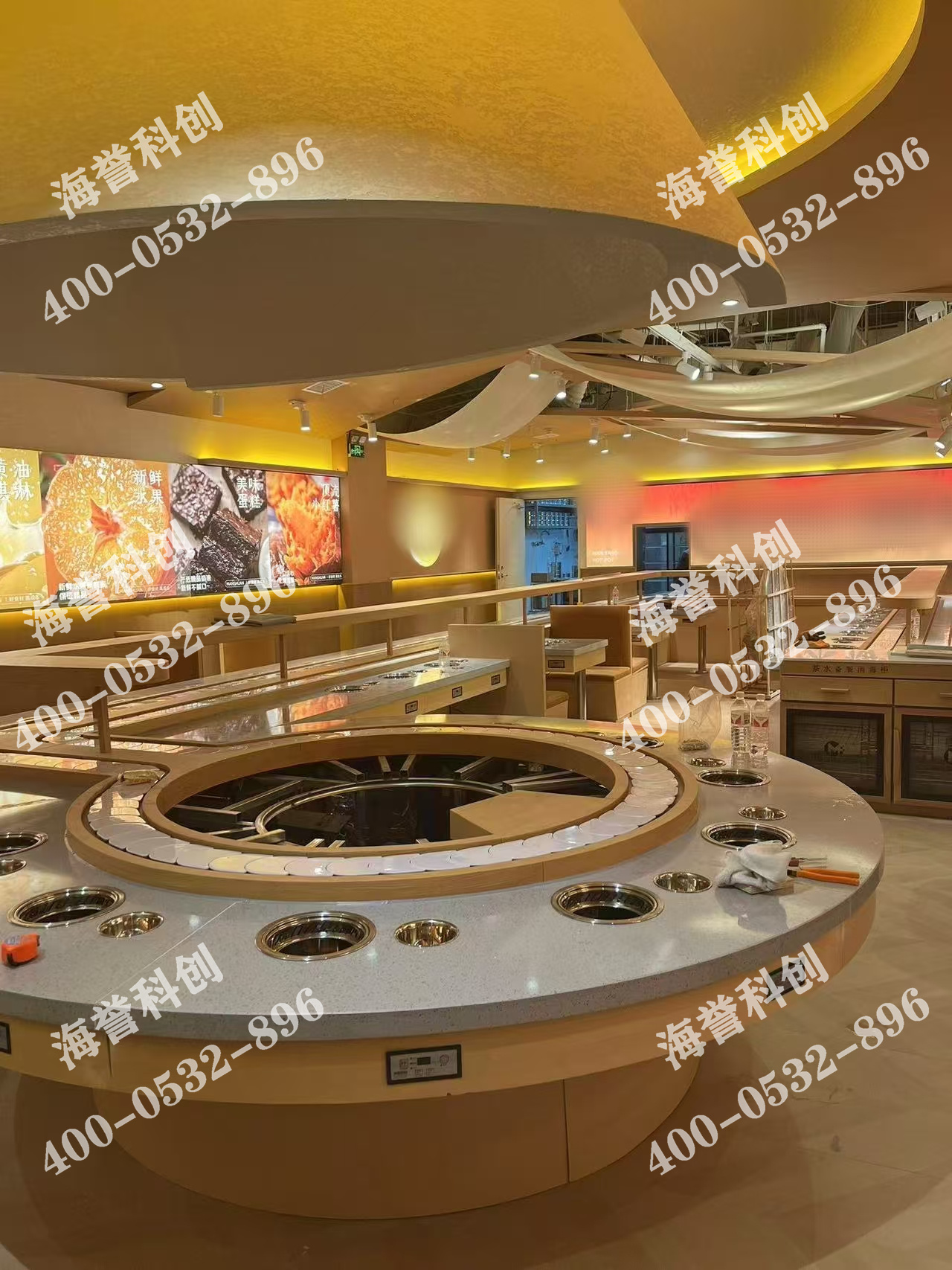 海譽(yù)科創(chuàng)合作伙伴單涮無(wú)煙小火鍋設(shè)備安裝完成