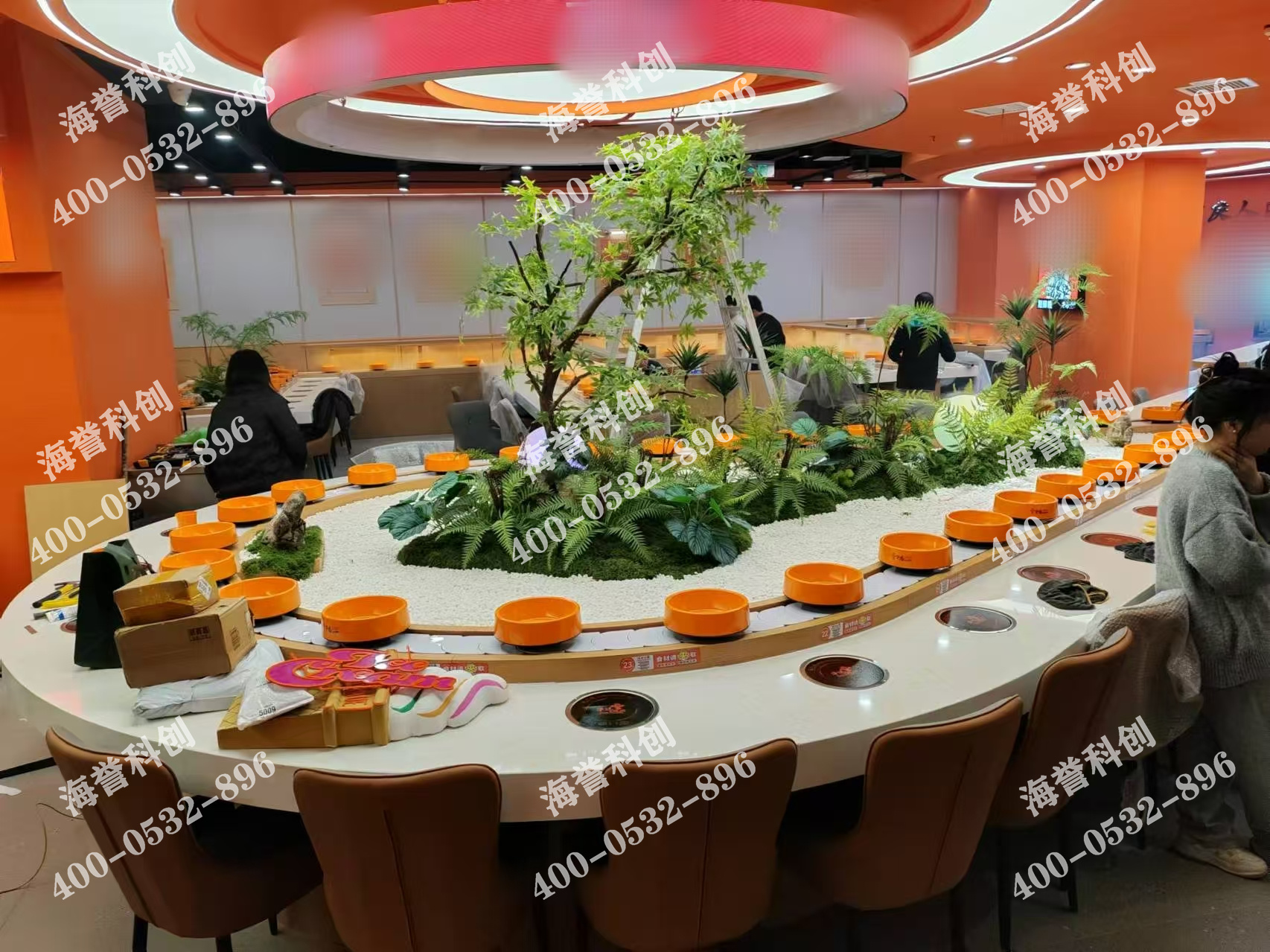 海譽科創(chuàng)合作伙伴單涮小火鍋設(shè)備配備加濕器安裝完成